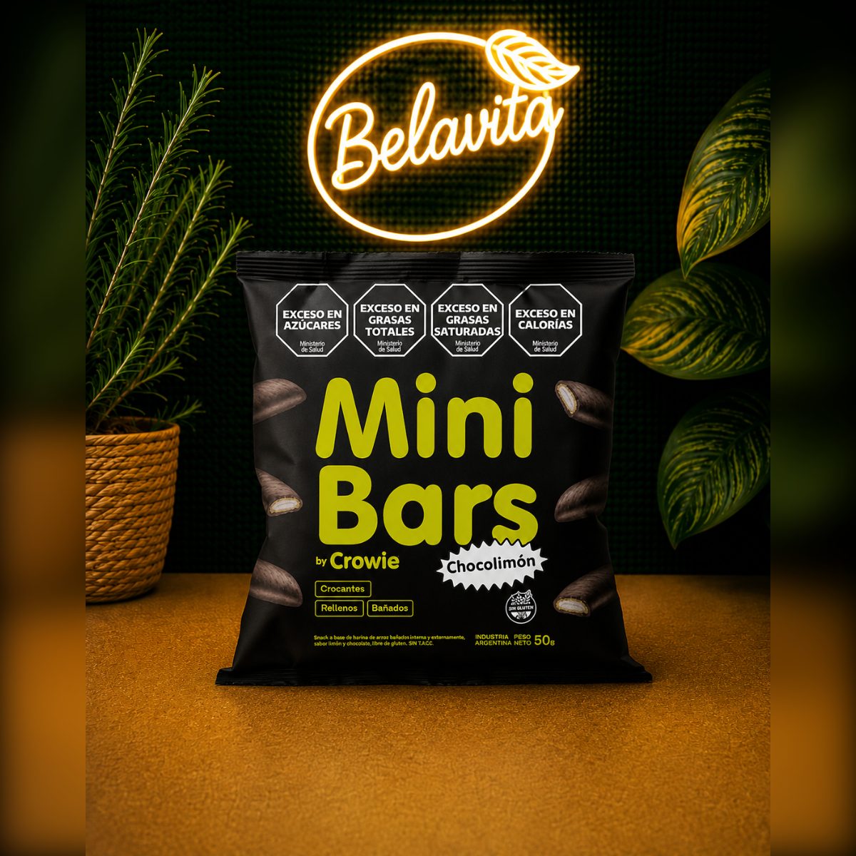MINI BARS CHOCOLIMON X 50 GRS. CROWIE