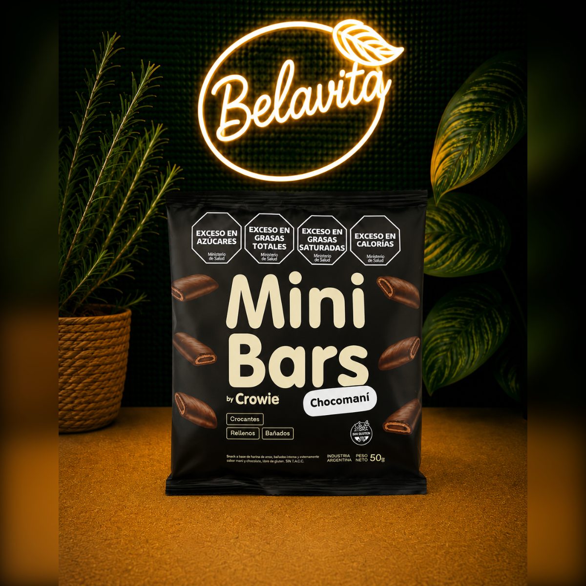 MINI BARS CHOCOMANI X 50 GRS. CROWIE