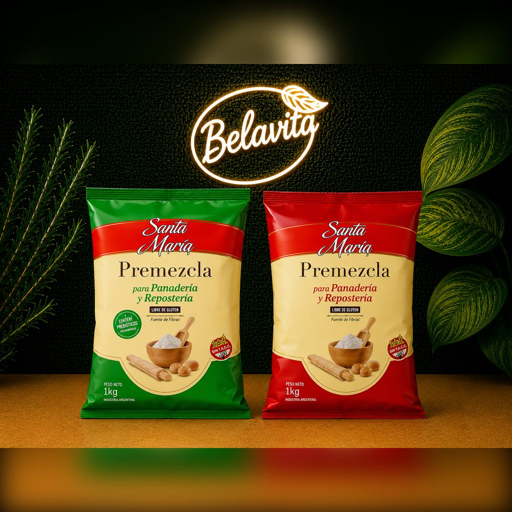 PREMEZCLA  SIN LACTOSA VERDE X 1KG SANTA MARIA