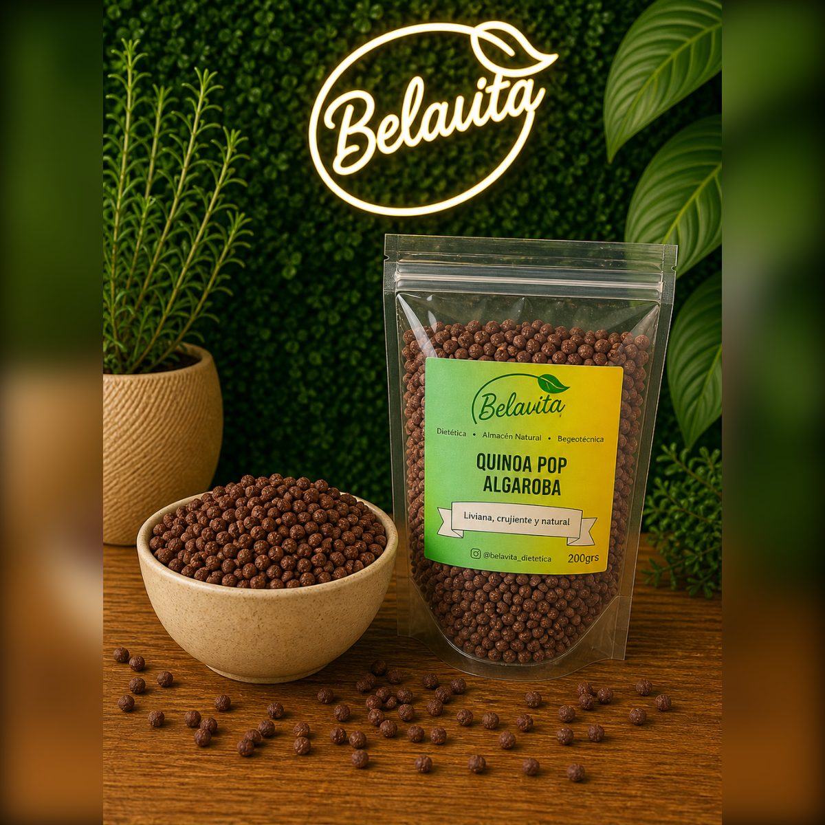 QUINOA POP ALGARROBA X100GRS