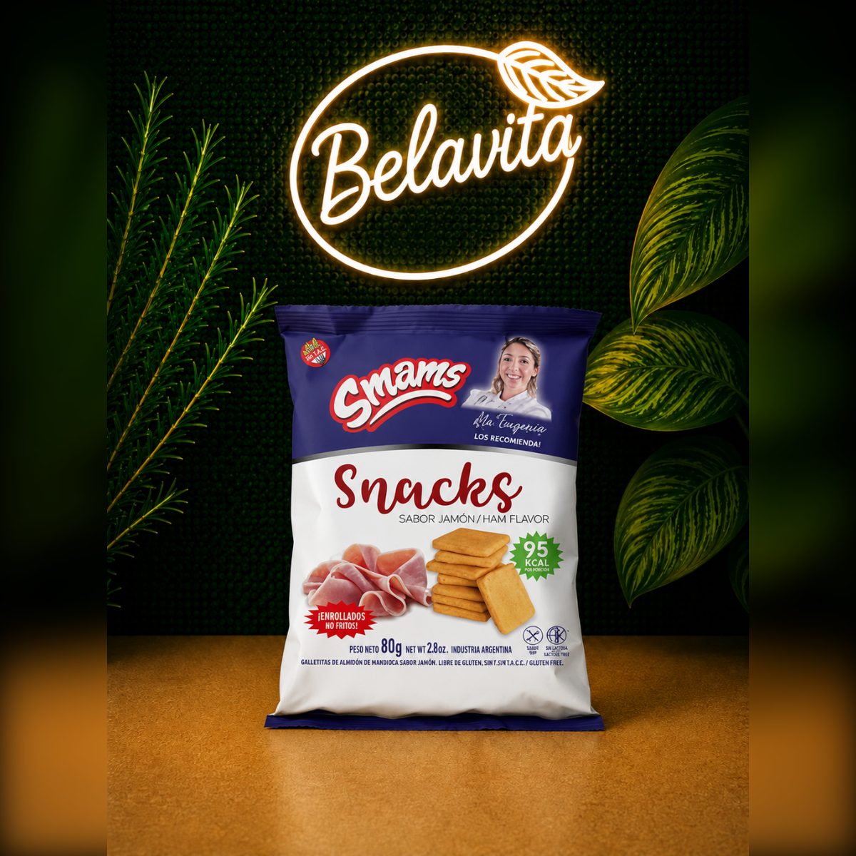 SNACK JAMON X80GRS SMAMS