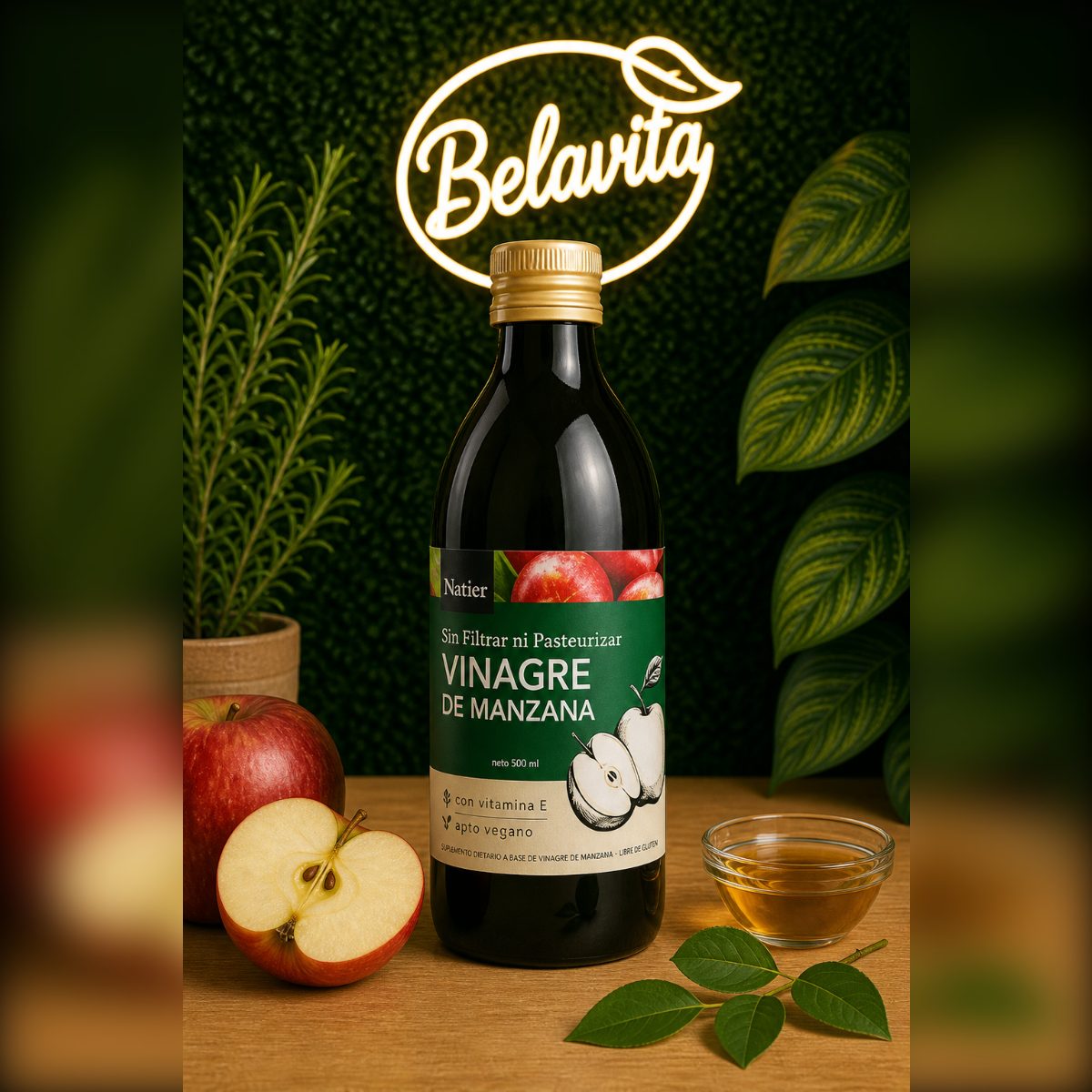 VINAGRE DE SIDRA DE MANZANA X250CC NATIER