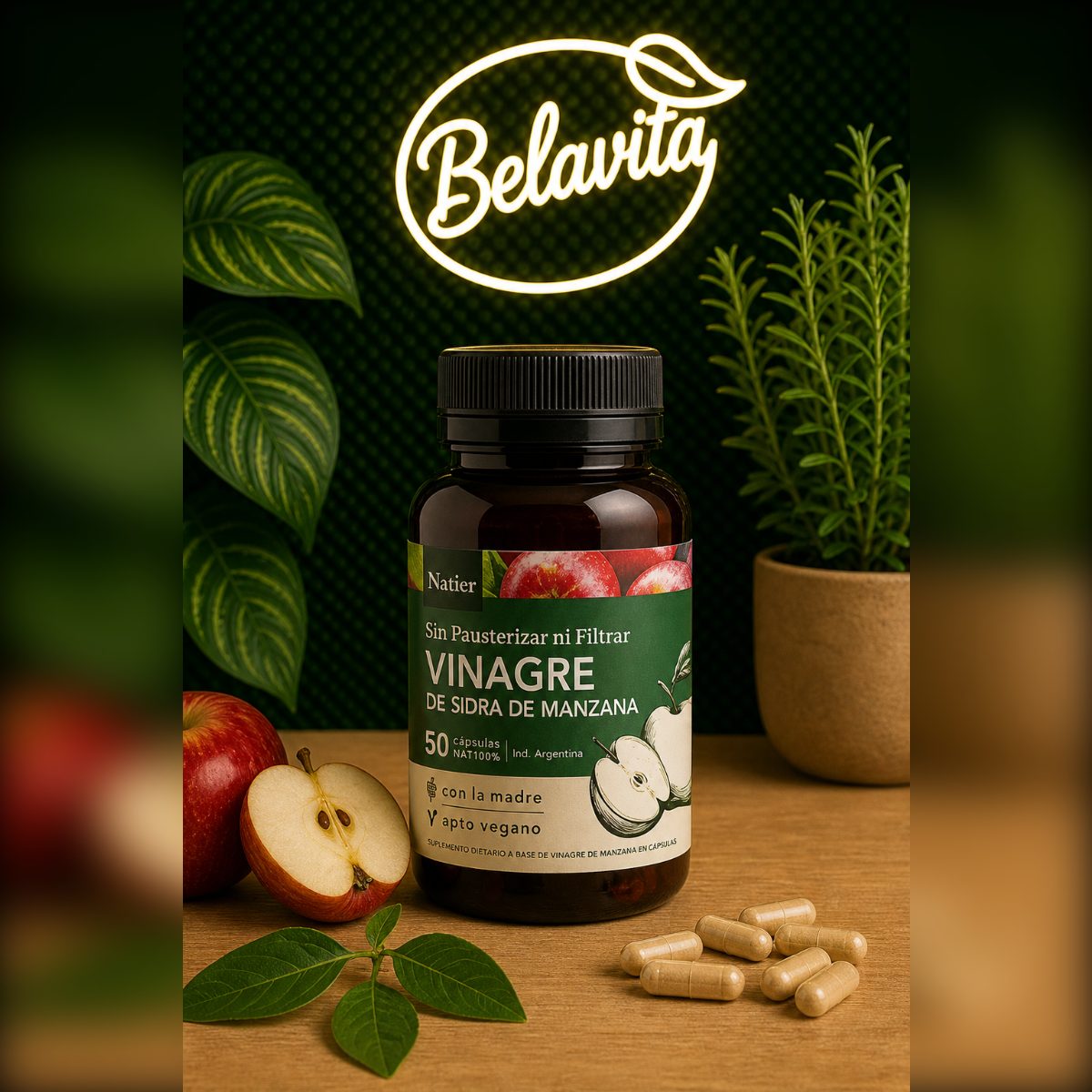 VINAGRE DE SIDRA DE MANZANA X50CAPS NATIER