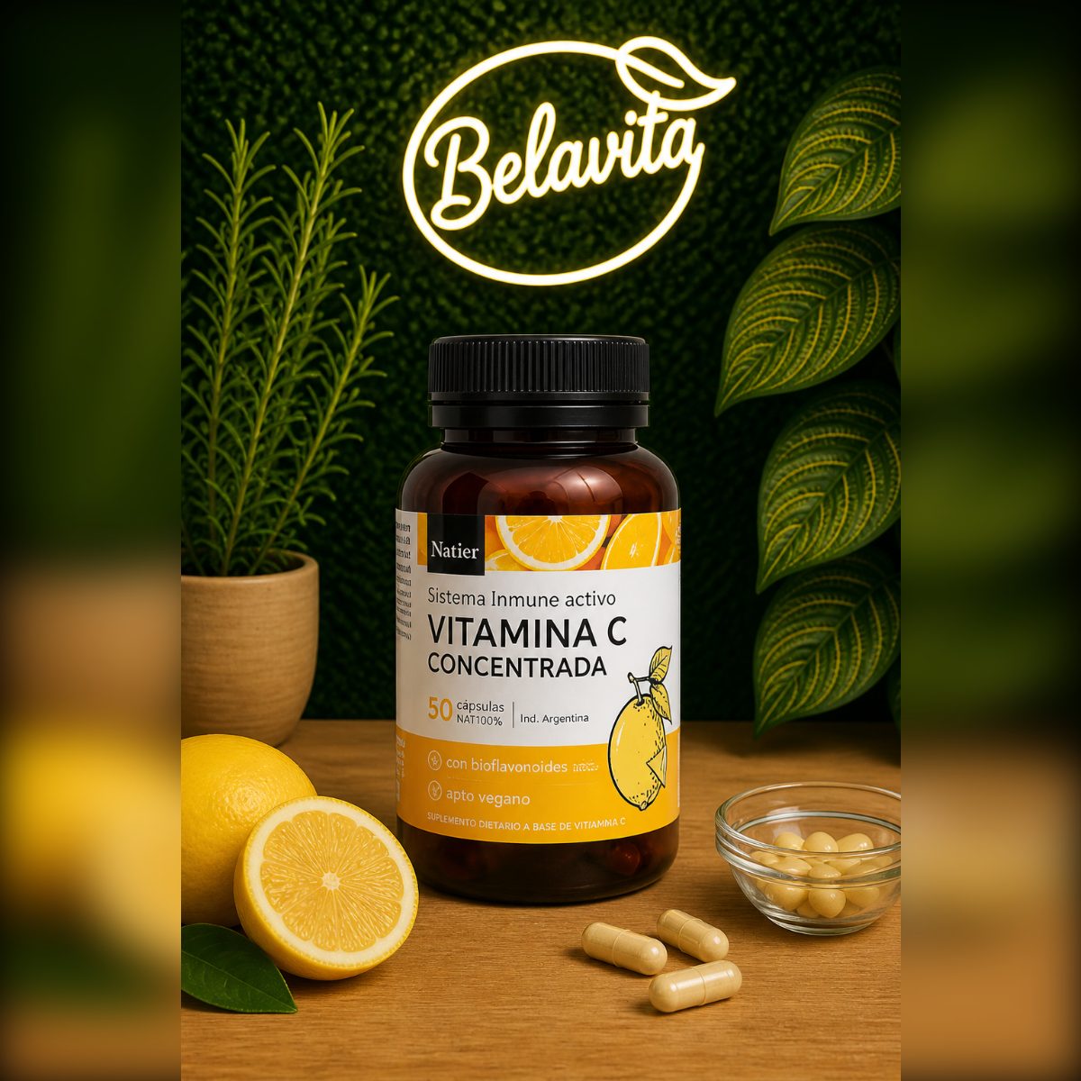 VITAMINA C CONCENTRADA NATIER 50CAP