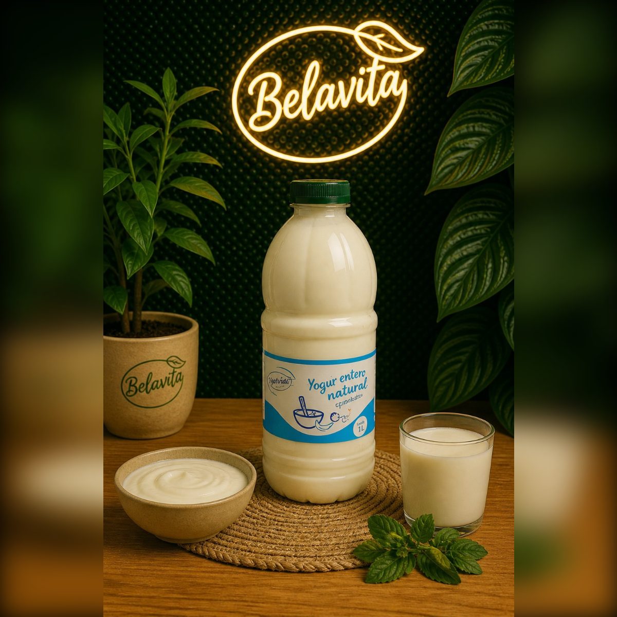 YOGURT NATURAL CON AZUCAR 1LT YOGURLAC