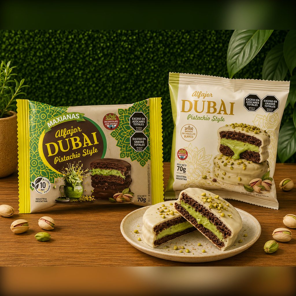 ALFAJOR DE PISTACHO BLANCO DUBAI X70GRS MAIXANAS