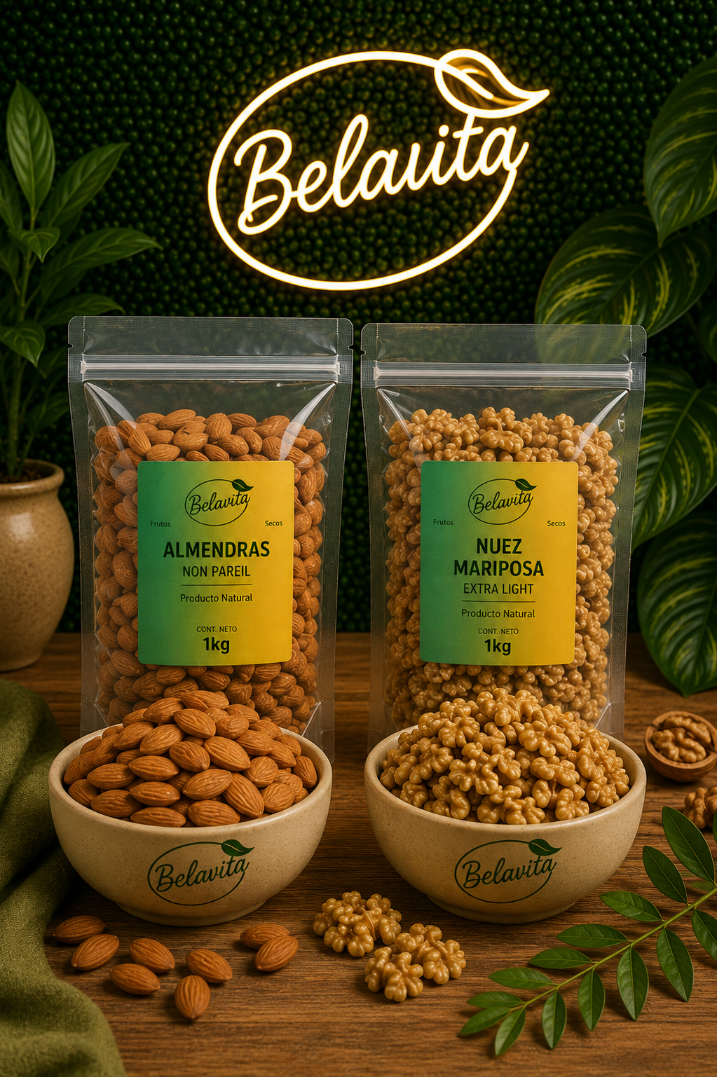 COMBO 1KG NUEZ + 1KG ALMENDRAS (COMBO ONLINE)