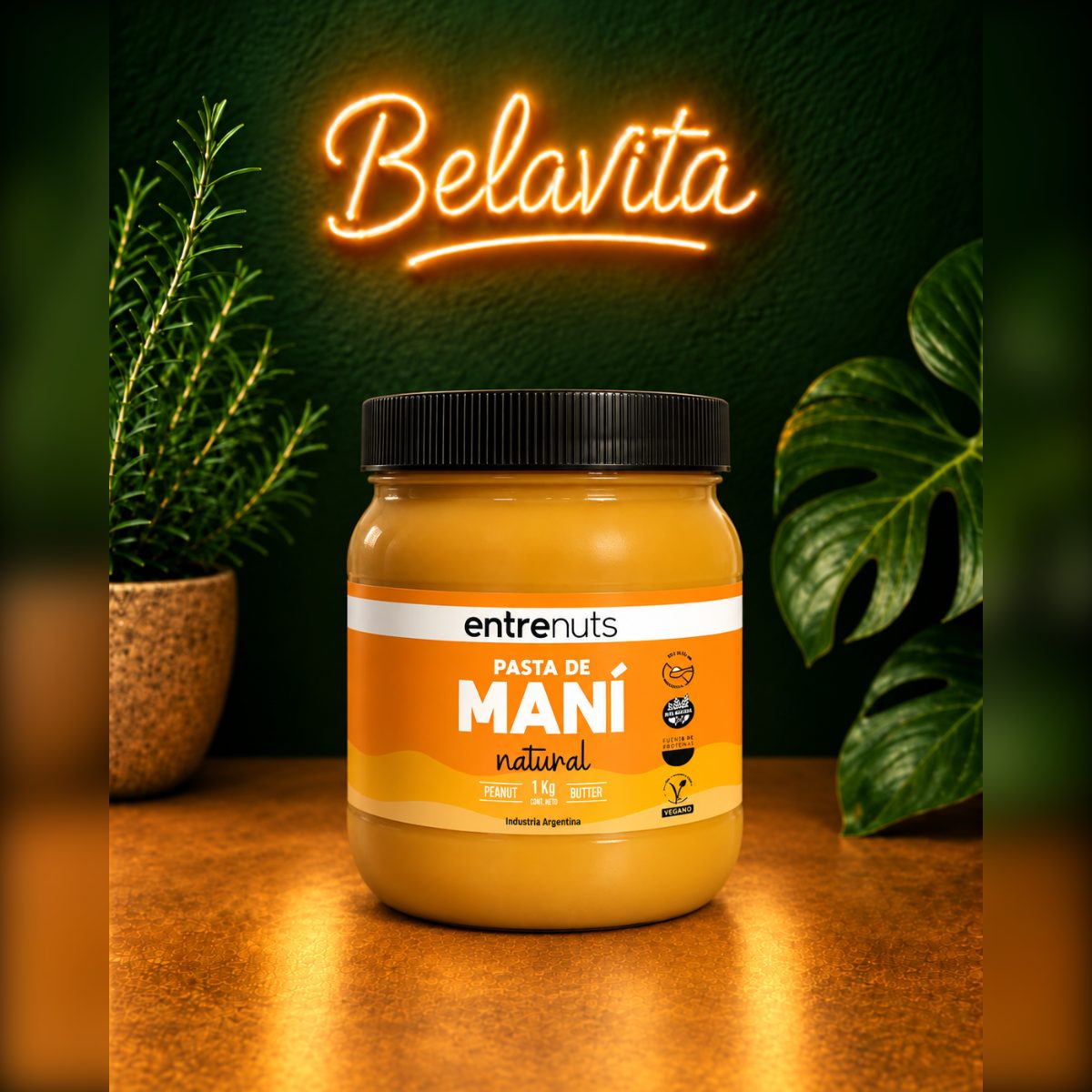 PASTA DE MANI NATURAL X1KG ENTRENUTS