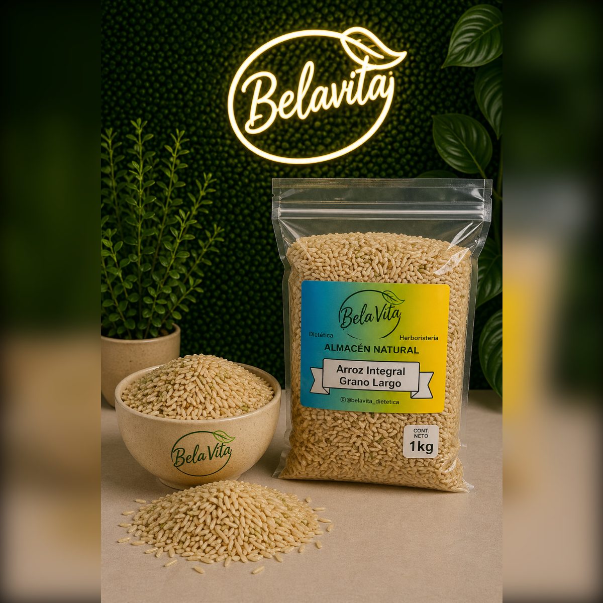 ARROZ INTEGRAL GRANO LARGO X500GRS