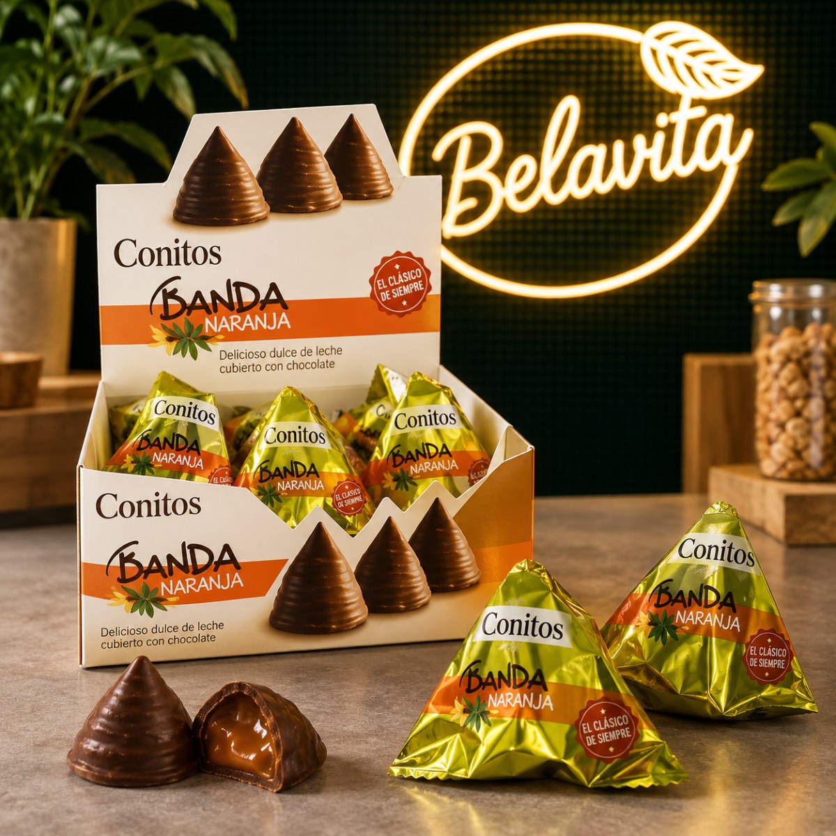 CONITOS DULCE DE LECHE X40GRS BANDA NARANJA