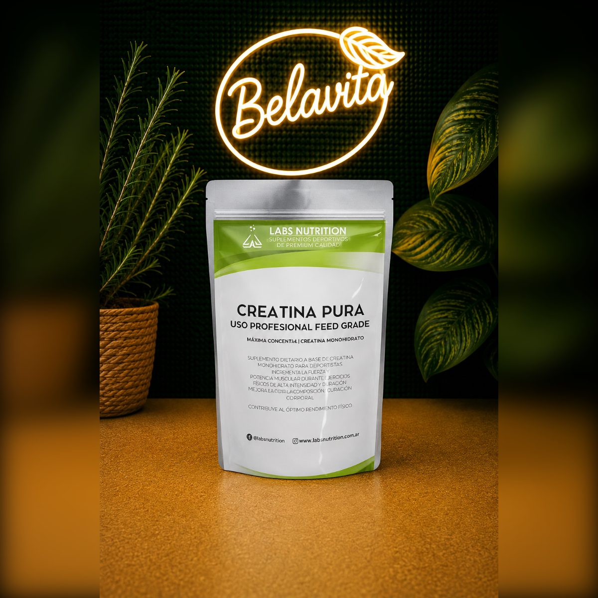 CREATINA MONOHIDRATADA PURA X200GRS LABS NUTRITION