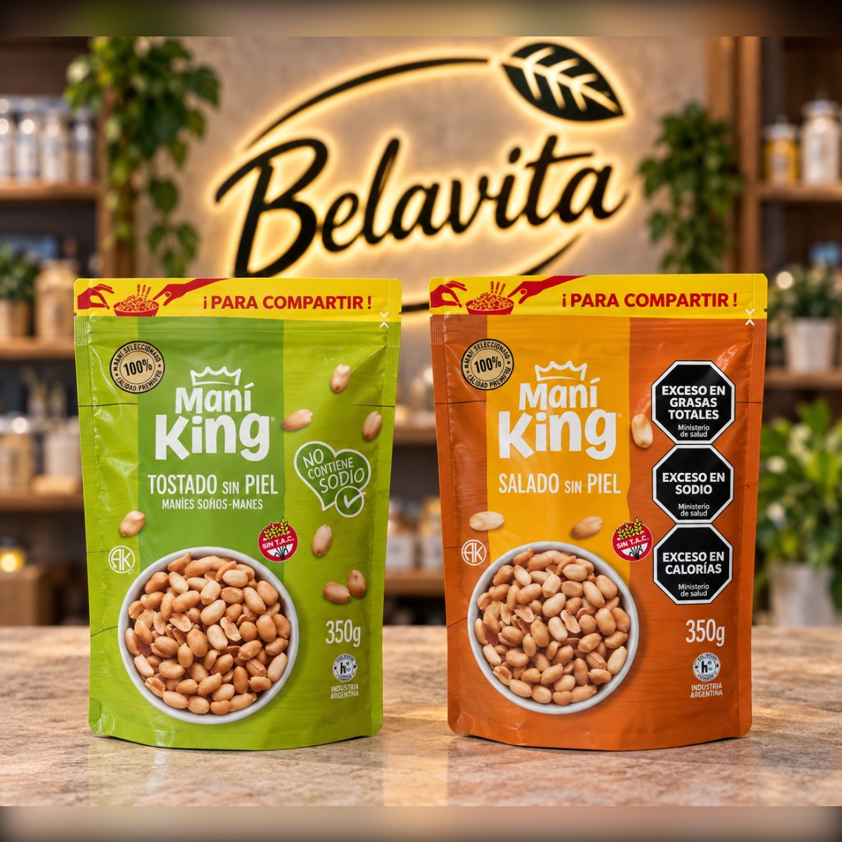 MANI TOSTADO SIN SAL X350G MANI KING