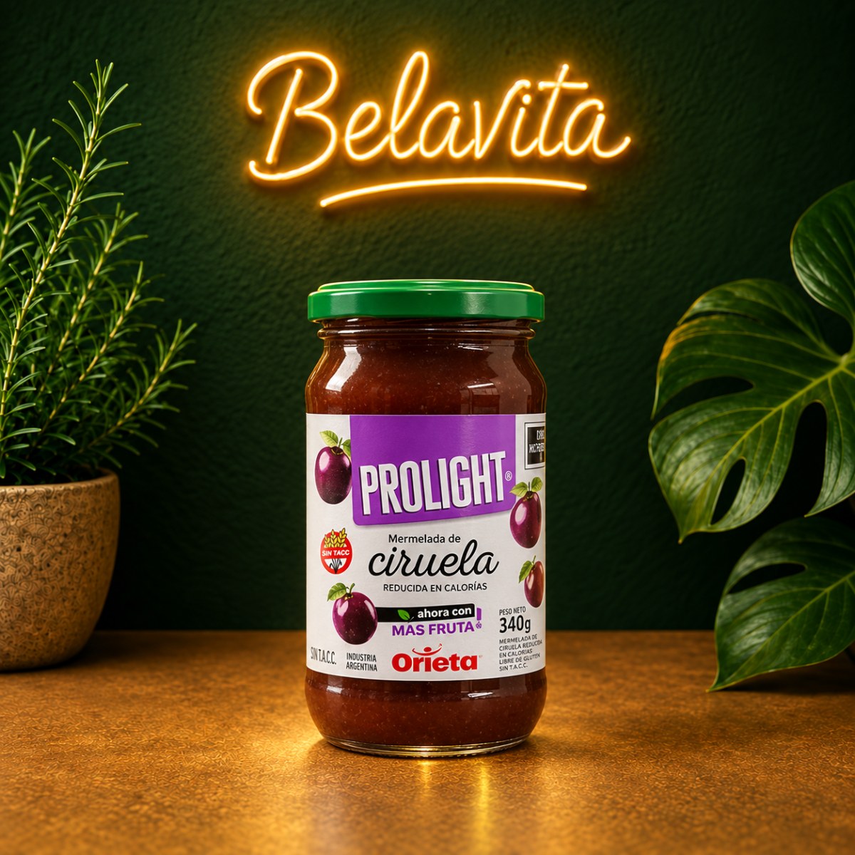 MERMELADA DE CIRUELA SIN AZUCAR X340GRS ORIETA